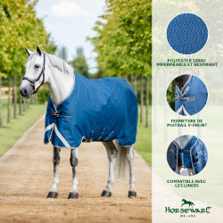 Capa Horseware Ionic Therapy Turnout 100g Bleu imperial / argent /Marine Azul Capa Horseware Ionic Therapy Turnout 100g Bleu imperial / argent /Marine Azul