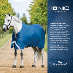 Capa Horseware Ionic Therapy Turnout 100g Bleu imperial / argent /Marine Azul Capa Horseware Ionic Therapy Turnout 100g Bleu imperial / argent /Marine Azul