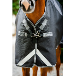Cobertura Horseware Rambo 1680D Turnout 250g VL Preto / tempestade / cinza prateado