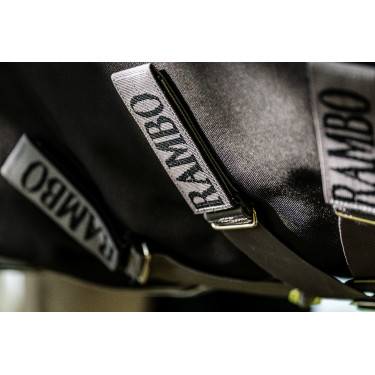 Capa Horseware Rambo 1680D Turnout 450g VL Preto / tempestade / cinza prateado