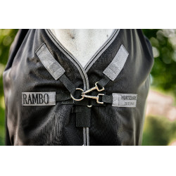 Capa Horseware Rambo 1680D Turnout 450g VL Preto / tempestade / cinza prateado