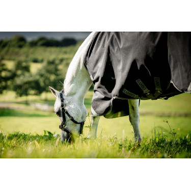 Capa Horseware Rambo 1680D Turnout 450g VL Preto / tempestade / cinza prateado