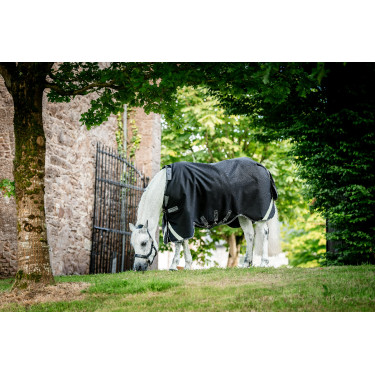 Capa Horseware Rambo 1680D Turnout 450g VL Preto / tempestade / cinza prateado