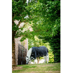 Capa Horseware Rambo 1680D Turnout 450g VL Preto / tempestade / cinza prateado