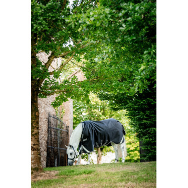 Capa Horseware Rambo 1680D Turnout 450g VL Preto / tempestade / cinza prateado
