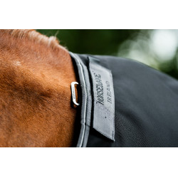 Capa Horseware Rambo 1680D Turnout 450g VL Preto / tempestade / cinza prateado