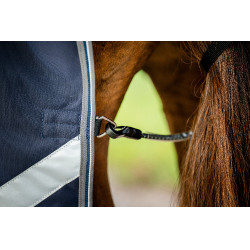 Capa Horseware Rambo 1680D Turnout 50g Marinho / tempestade / cinza prateado Azul-marinho