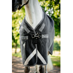 Capa Horseware Rambo 1680D Turnout 50g Preto / tempestade / cinza prateado