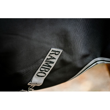 Capa Horseware Rambo 1680D Turnout Plus 100g Preto / tempestade / cinza prateado