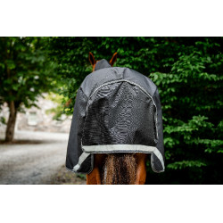 Capa Horseware Rambo 1680D Turnout Plus 100g Preto / tempestade / cinza prateado