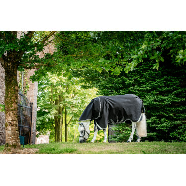 Capa Horseware Rambo 1680D Turnout Plus 100g Preto / tempestade / cinza prateado