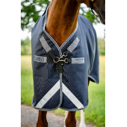 Capa Horseware Rambo 1680D Turnout Plus 100g Marinho / tempestade / cinza prateado Azul-marinho