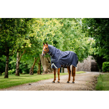 Capa Horseware Rambo Duo Ripstop Plus Turnout Bundle (100g + 100g + 200g) Marinho / tempestade / cinza prateado Azul-marinho