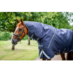Capa Horseware Rambo Duo Ripstop Plus Turnout Bundle (100g + 100g + 200g) Marinho / tempestade / cinza prateado Azul-marinho