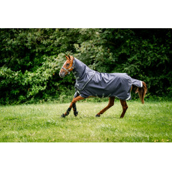 Capa Horseware Rambo Duo Ripstop Plus Turnout Bundle (100g + 100g + 200g) Marinho / tempestade / cinza prateado Azul-marinho