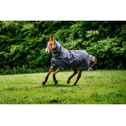 Capa Horseware Rambo Duo Ripstop Plus Turnout Bundle (100g + 100g + 200g) Marinho / tempestade / cinza prateado Azul-marinho