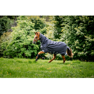 Capa Horseware Rambo Duo Ripstop Plus Turnout Bundle (100g + 100g + 200g) Marinho / tempestade / cinza prateado Azul-marinho