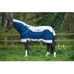 Capa Horseware Rambo Summer Series V-Front Marinho / cinza Azul Capa Horseware Rambo Summer Series V-Front Marinho / cinza Azul