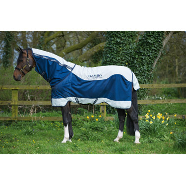 Capa Horseware Rambo Summer Series V-Front Marinho / cinza Capa Horseware Rambo Summer Series V-Front Marinho / cinza