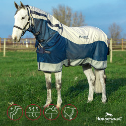 Capa Horseware Rambo Summer Series V-Front Marinho / cinza Azul Capa Horseware Rambo Summer Series V-Front Marinho / cinza Azul