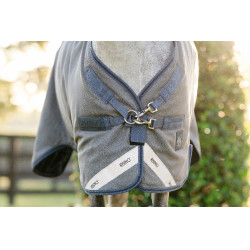 Capa Horseware Rhino Hexstop Plus Poney Turnout 100g Cinza / índigo / marinho Cinzento
