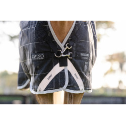 Capa Horseware Rhino Wug Poney Turnout 100g Preto / xadrez branco cinza