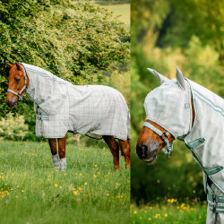 Cobre-pescoço anti-moscas Horseware Newmarket Carvão de madeira witney Cinzento Cobre-pescoço anti-moscas Horseware Newmarket Carvão de madeira witney Cinzento