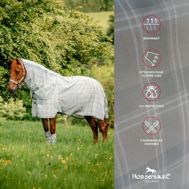 Cobre-pescoço anti-moscas Horseware Newmarket Carvão de madeira witney Cinzento Cobre-pescoço anti-moscas Horseware Newmarket Carvão de madeira witney Cinzento