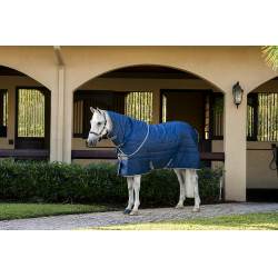 Protetor de pescoço de estábulo Horseware Amigo Ripstop Insulator 200g Marinho / cinza titânio Azul-marinho