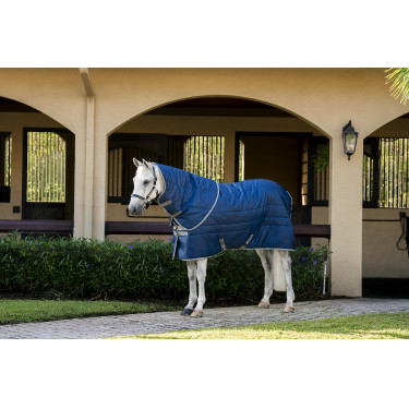 Protetor de pescoço de estábulo Horseware Amigo Ripstop Insulator 200g Marinho / cinza titânio Azul-marinho