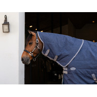 Pescoço de estábulo Horseware Rhino 100g Preto / cinza titânio / azul clássico Pescoço de estábulo Horseware Rhino 100g Preto / cinza titânio / azul clássico