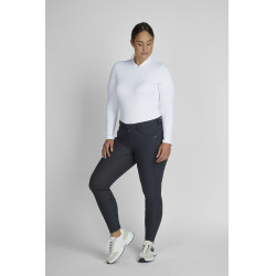 Calça Pikeur Laure feminina full grip cintura média 3006 Sombra escura Cinzento Calça Pikeur Laure feminina full grip cintura média 3006 Sombra escura Cinzento