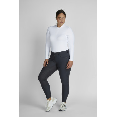 Calça Pikeur Laure feminina full grip cintura média 3006 Sombra escura Cinzento Calça Pikeur Laure feminina full grip cintura média 3006 Sombra escura Cinzento