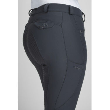 Calça Pikeur Laure feminina full grip cintura média 3006 Sombra escura Cinzento Calça Pikeur Laure feminina full grip cintura média 3006 Sombra escura Cinzento
