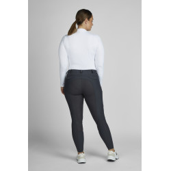 Calça Pikeur Laure feminina full grip cintura média 3006 Sombra escura Cinzento Calça Pikeur Laure feminina full grip cintura média 3006 Sombra escura Cinzento