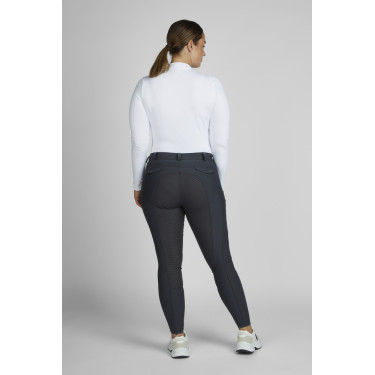 Calça Pikeur Laure feminina full grip cintura média 3006 Sombra escura Cinzento Calça Pikeur Laure feminina full grip cintura média 3006 Sombra escura Cinzento