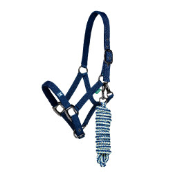 Cabresto e guia Horseware Newmarket Marine witney Azul-marinho
