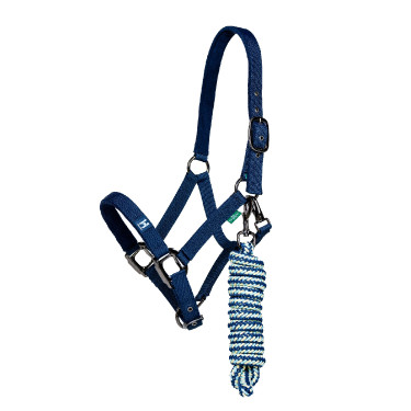 Cabresto e guia Horseware Newmarket Marine witney Azul-marinho