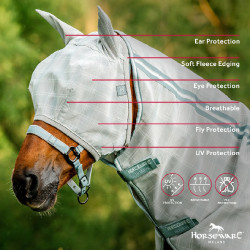 Máscaras anti-moscas Horseware Newmarket Carvão de madeira witney Cinzento Máscaras anti-moscas Horseware Newmarket Carvão de madeira witney Cinzento