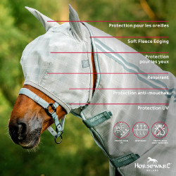 Máscaras anti-moscas Horseware Newmarket Carvão de madeira witney Cinzento Máscaras anti-moscas Horseware Newmarket Carvão de madeira witney Cinzento