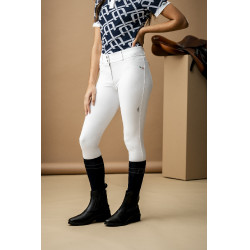 Calça Horseware AA Aria com reforço nos joelhos e cintura média Branco