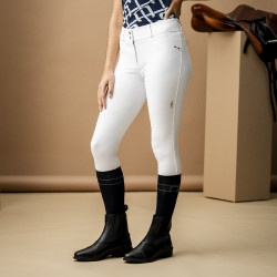 Calça Horseware AA Aria com reforço nos joelhos e cintura média Branco