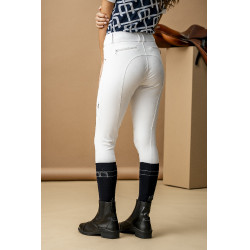 Calça Horseware AA Aria com reforço nos joelhos e cintura média Branco
