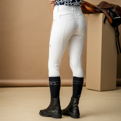 Calça Horseware AA Aria com reforço nos joelhos e cintura média Branco
