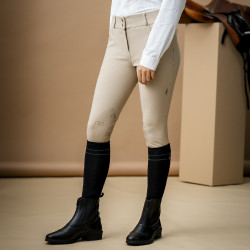 Calça Horseware AA Aria com reforço nos joelhos e cintura média Bege Calça Horseware AA Aria com reforço nos joelhos e cintura média Bege