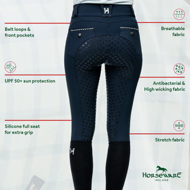 Calça Horseware Newmarket cintura alta com assento completo Calça Horseware Newmarket cintura alta com assento completo