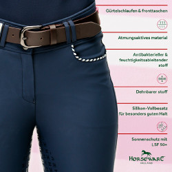 Calça Horseware Newmarket cintura alta com assento completo Marinho / marinho Azul