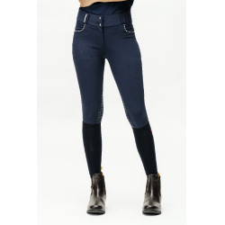 Calça Horseware Newmarket cintura média com grip nos joelhos Marinho / marinho Azul Calça Horseware Newmarket cintura média com grip nos joelhos Marinho / marinho Azul