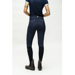 Calça Horseware Newmarket cintura média com grip nos joelhos Marinho / marinho Azul Calça Horseware Newmarket cintura média com grip nos joelhos Marinho / marinho Azul