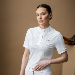 Camisa de concurso Horseware AA Elena de mangas curtas Branco Camisa de concurso Horseware AA Elena de mangas curtas Branco